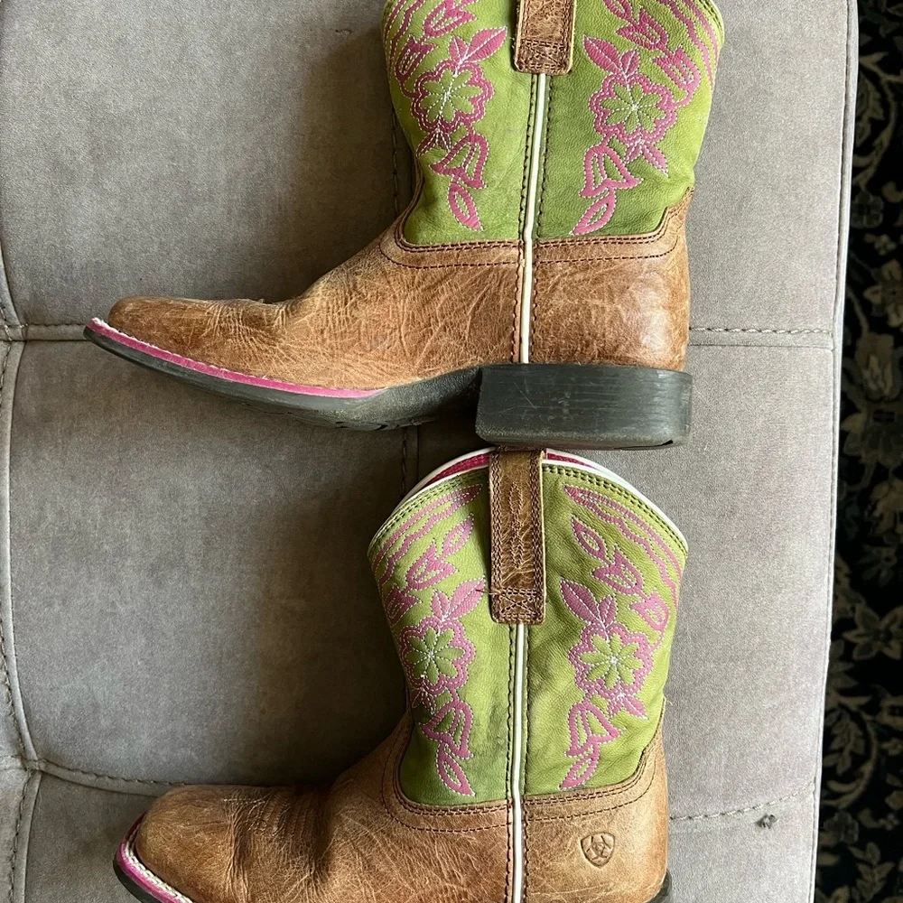 Ariat Pink Leather Boots